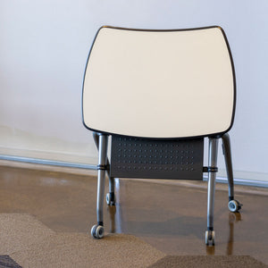 Compact flip top desk in flipped position