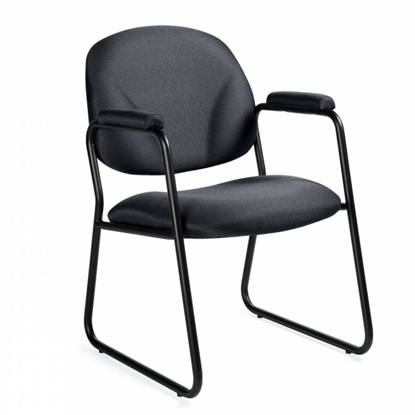 Global Solo Low Back Sled Base Arm Chair