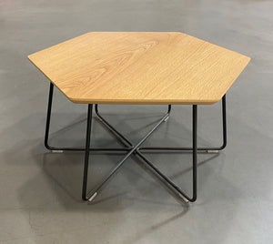 Herman Miller Pollen table with an oak top