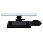 Load image into Gallery viewer, Front view of tilt adjusting black keyboard and mouse tray
