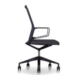 Load image into Gallery viewer, Side view of black Keilhauer Aesync meeting room chair
