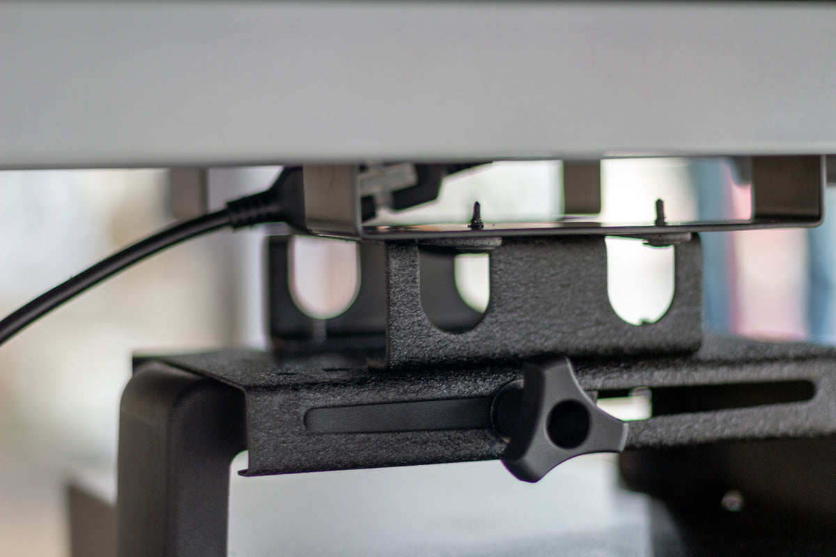 Close up view of the mounting bracket included with the CPU holder.